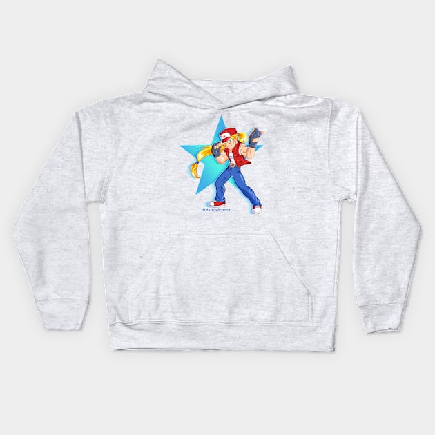 Cute Terry of Fatal Fury Kids Hoodie by MorenoArtwork